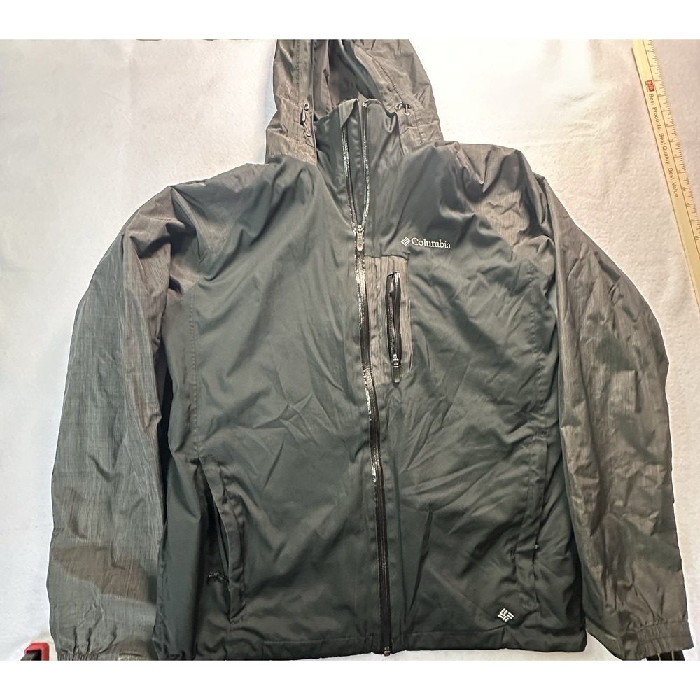 Columbia Windbreaker Jacket Black,  Size Large